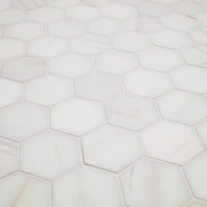 Bianco Dolomite 2” Hexagon Mosaic Tile