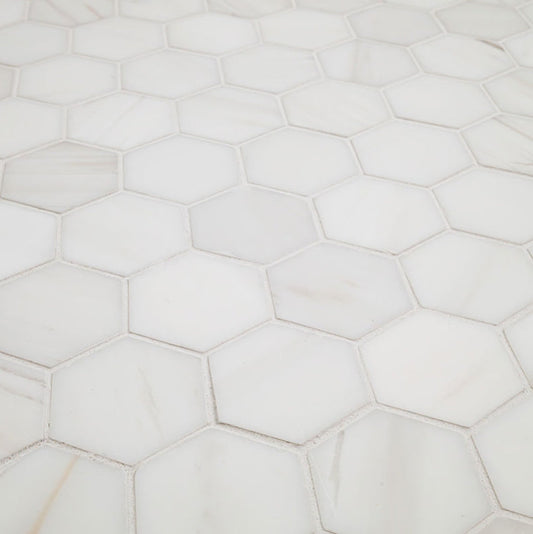 Bianco Dolomite 2” Hexagon Mosaic Tile