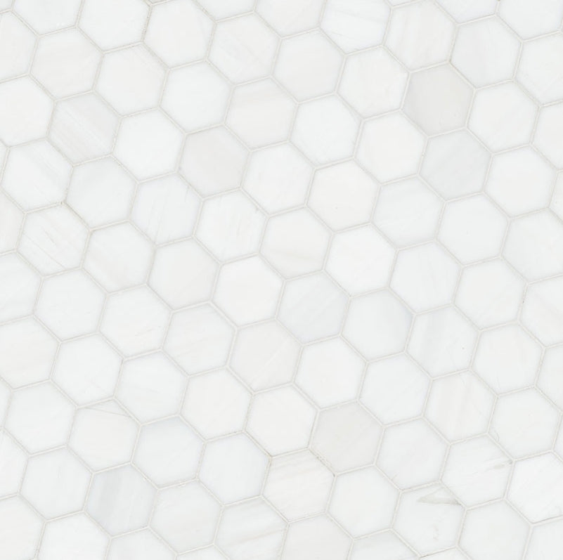 Bianco Dolomite 2” Hexagon Mosaic Tile