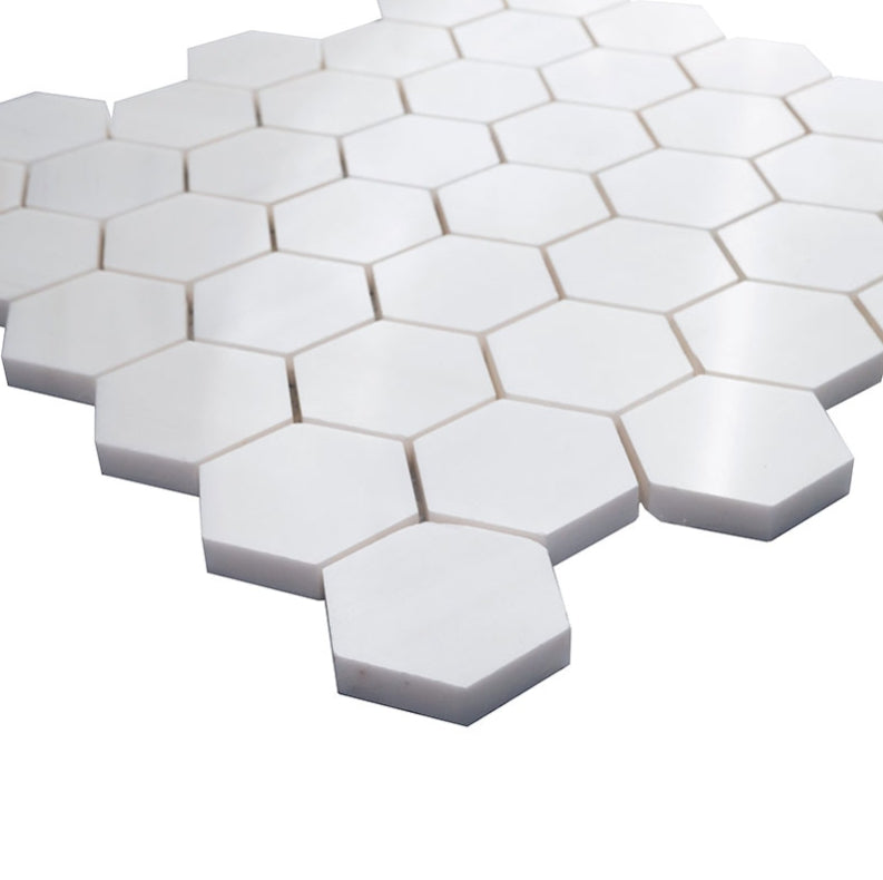 Bianco Dolomite 2” Hexagon Mosaic Tile