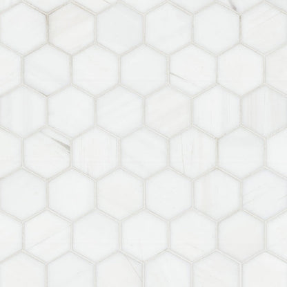 Bianco Dolomite 2” Hexagon Mosaic Tile