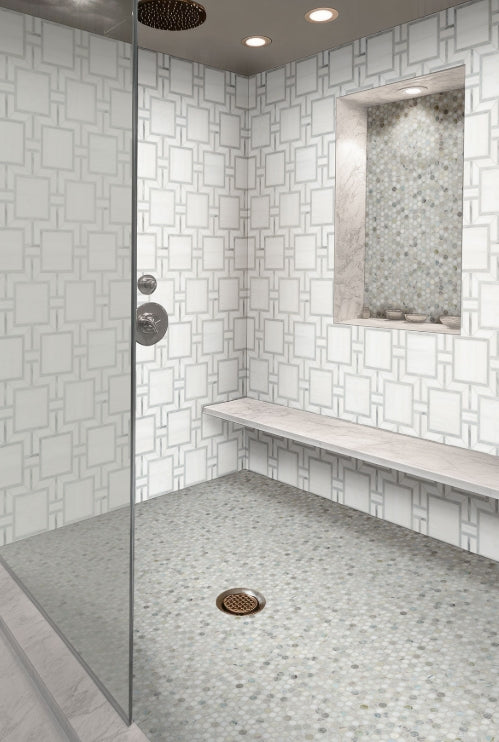 Bianco Dolomite Alana Polished Mosaic