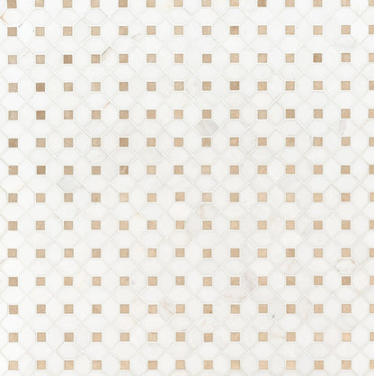 Bianco Dolomite Crema Dotty Pattern