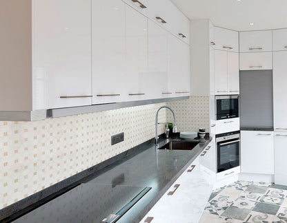 Bianco Dolomite Crema Dotty Pattern