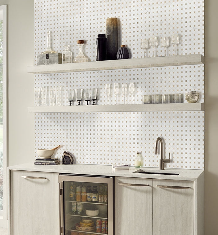 Bianco Dolomite Crema Dotty Pattern