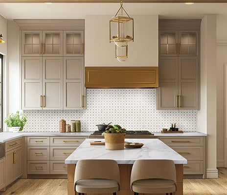 Bianco Dolomite Crema Dotty Pattern