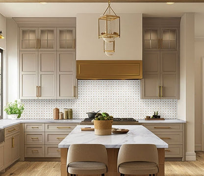 Bianco Dolomite Crema Dotty Pattern