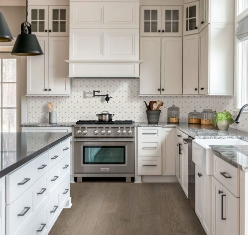 Bianco Dolomite Crema Dotty Pattern