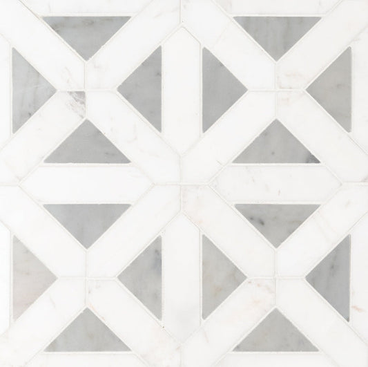Bianco Dolomite Geometrica Tile
