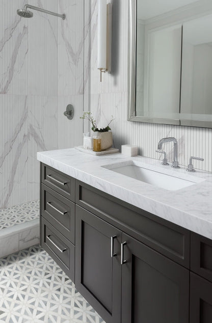 Bianco Dolomite Geometrica Tile