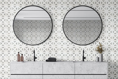 Bianco Dolomite Geometrica Tile