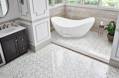 Bianco Dolomite Geometrica Tile