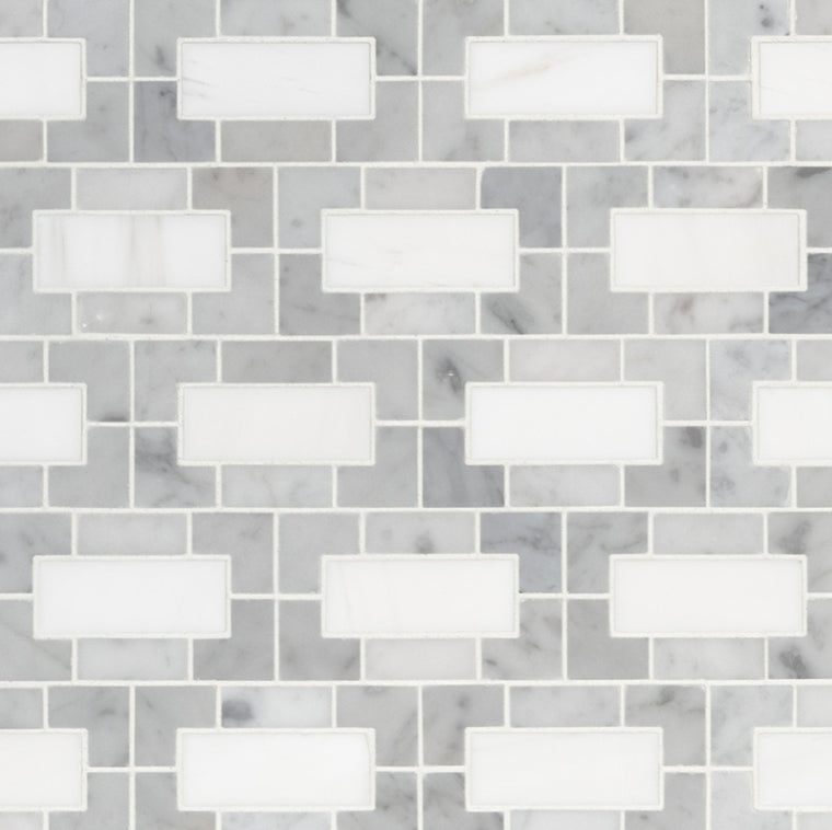 Bianco Dolomite Lynx Polished Marble Tile