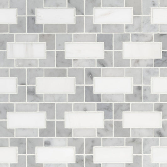 Bianco Dolomite Lynx Polished Marble Tile