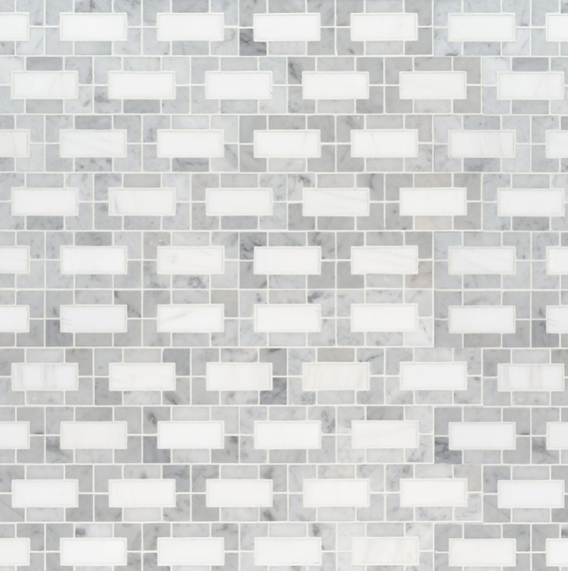 Bianco Dolomite Lynx Polished Marble Tile
