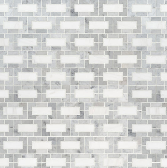 Bianco Dolomite Lynx Polished Marble Tile