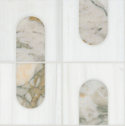 Bianco Dolomite Moderno Polished Mosaic