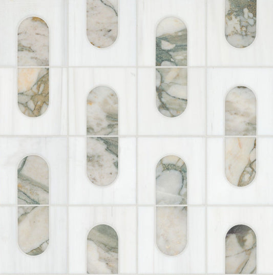 Bianco Dolomite Moderno Polished Mosaic