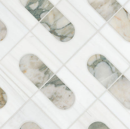 Bianco Dolomite Moderno Polished Mosaic