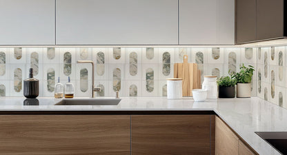 Bianco Dolomite Moderno Polished Mosaic