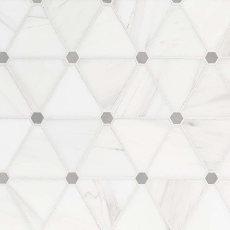 Bianco Dolomite Pinwheel Tile