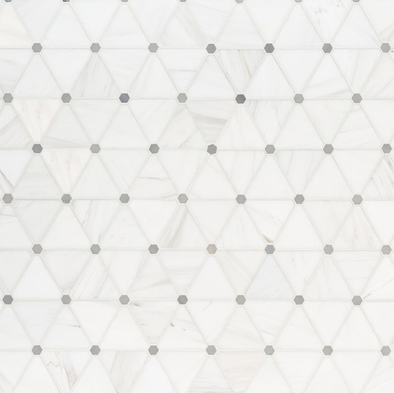 Bianco Dolomite Pinwheel Tile