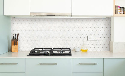 Bianco Dolomite Pinwheel Tile