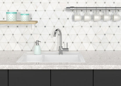 Bianco Dolomite Pinwheel Tile