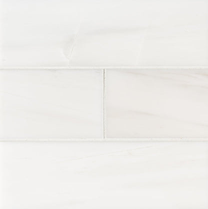 Bianco Dolomite Polished Subway Tile 4x12