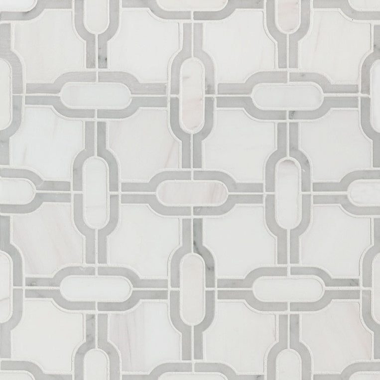 Bianco Gridwork Polished Tile