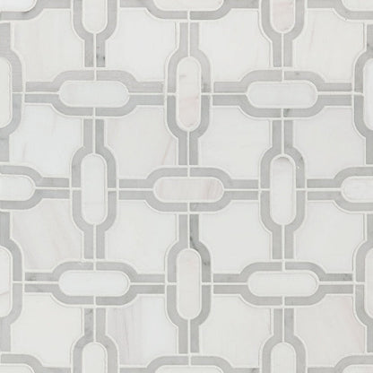 Bianco Gridwork Polished Tile