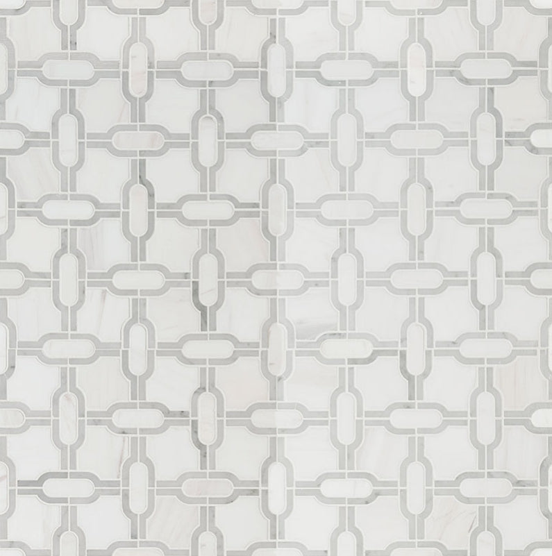 Bianco Gridwork Polished Tile