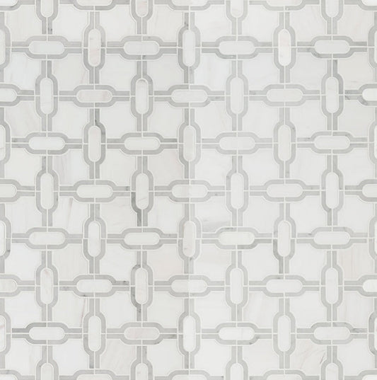 Bianco Gridwork Polished Tile