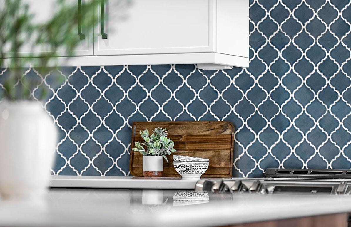 Bay Blue Arabesque Tile