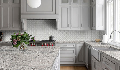 Bianco Gridwork Polished Tile