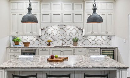 Bianco Quatrefoil Polished Tile