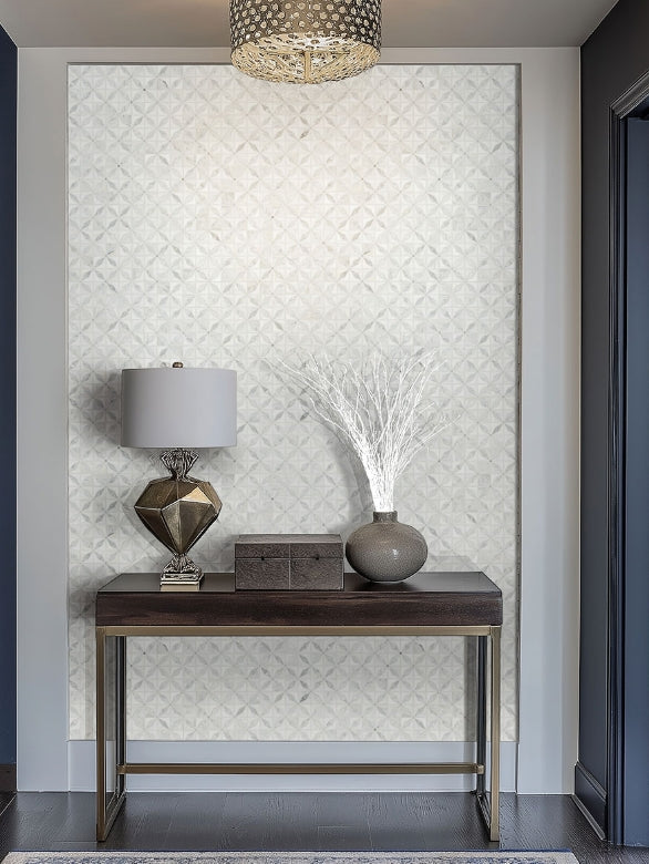 Bianco Starlite Marble Geometric Tile