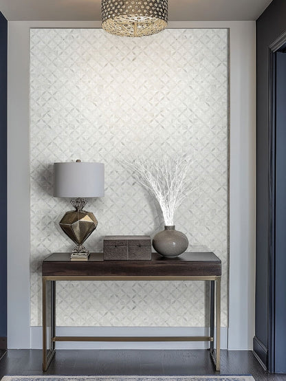 Bianco Starlite Marble Geometric Tile