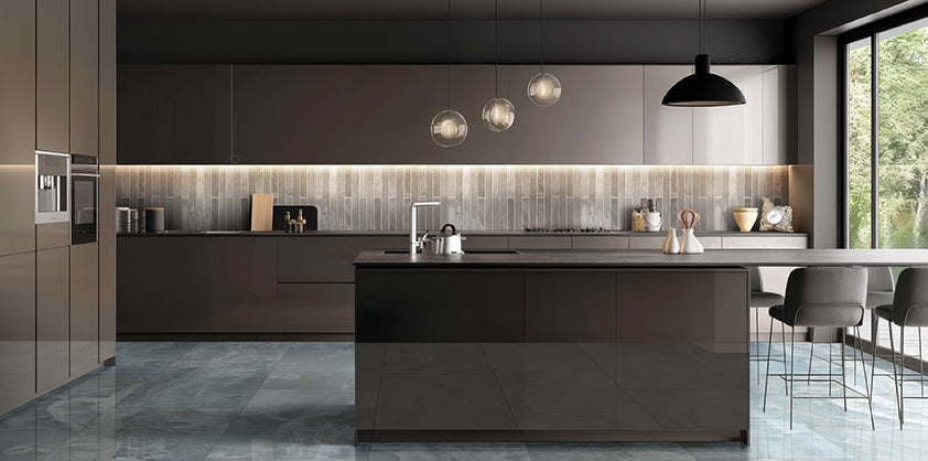 Flamenco Whales Gray 2X18 Glossy