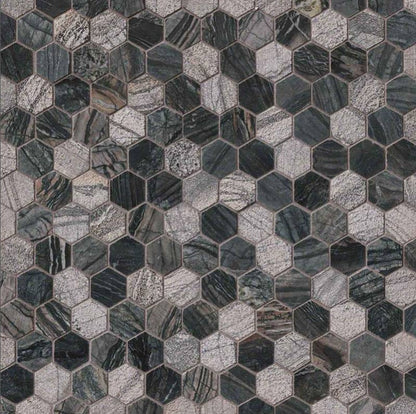 Henley Multi Finish Hexagon Mosaic Tile