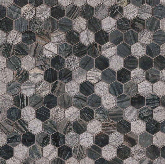Henley Multi Finish Hexagon Mosaic Tile