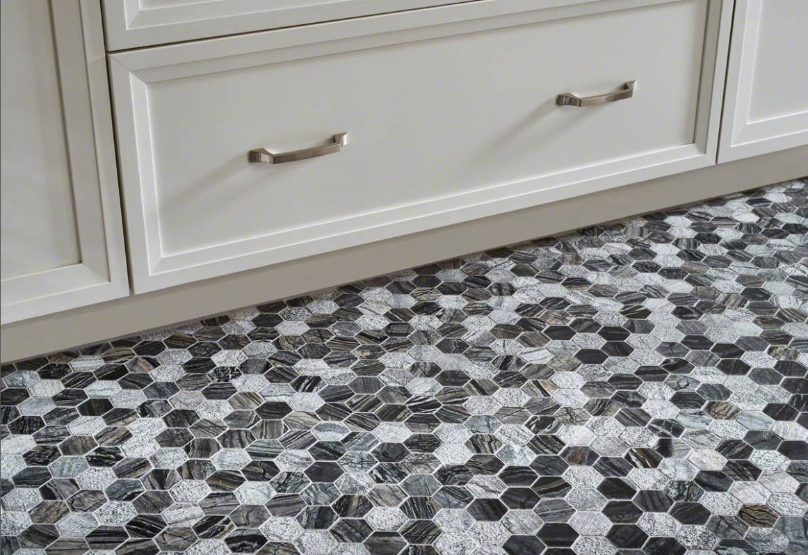 Henley Multi Finish Hexagon Mosaic Tile