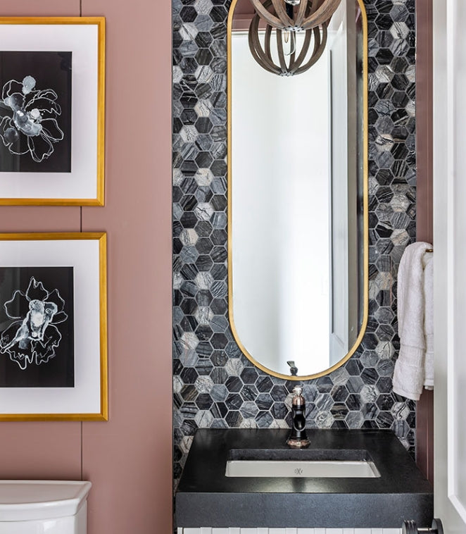 Henley Multi Finish Hexagon Mosaic Tile