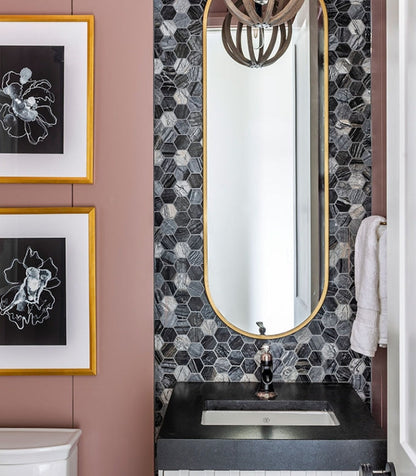 Henley Multi Finish Hexagon Mosaic Tile