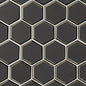 Metallic Gray Beveled 3” Hexagon Mosaic Tile
