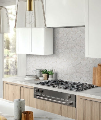 Luxor Elegante Pinwheel Gold Mosaic Tile