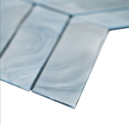 Blue Shimmer Chevron Pattern