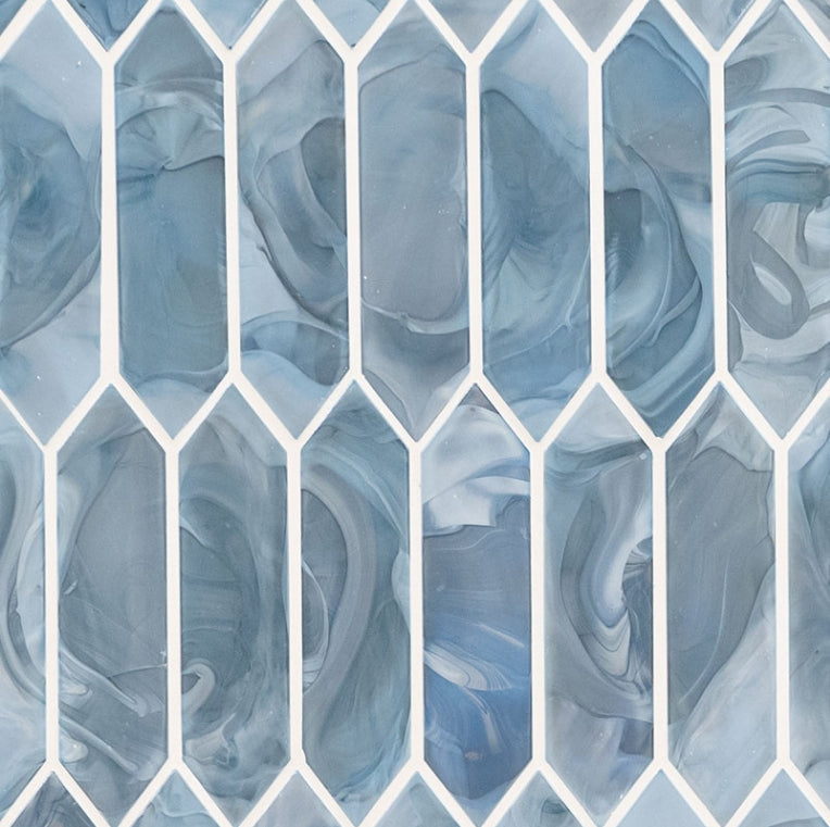 Blue Shimmer Picket Glass