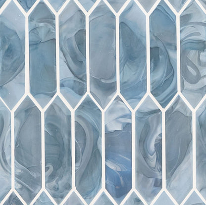 Blue Shimmer Picket Glass