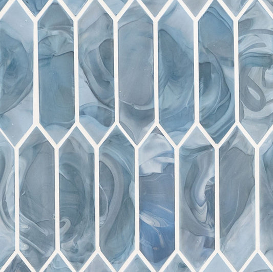 Blue Shimmer Picket Glass